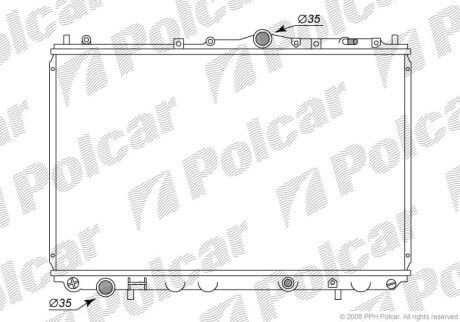 Радиаторы охлаждения - (mr911492, mr187415, mb925662) Polcar 521008-3