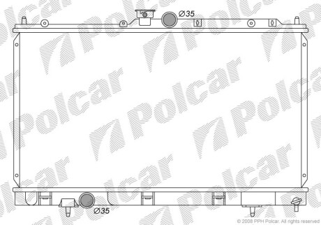 Радиаторы охлаждения - (mr968856, mr968857) Polcar 5233082K (фото 1)