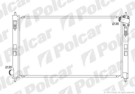 Радиаторы охлаждения - (mn156092, 1350a297, 1330v6) Polcar 5234081K