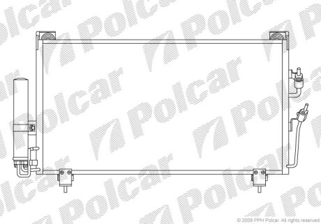 Радиаторы кондиционера - (mr958462, mn124248) Polcar 5265K8C1