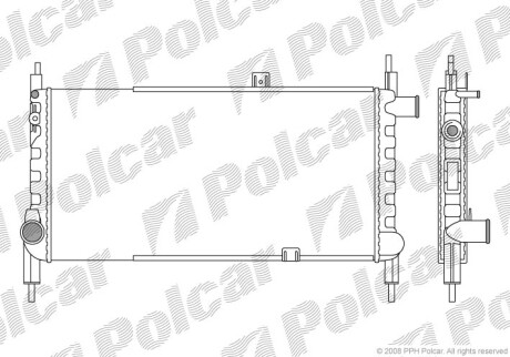 Радиаторы охлаждения - (1302074, 1302026, 90180560) Polcar 550508-1