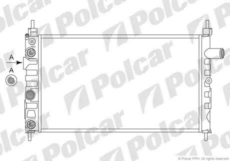 Радиаторы охлаждения - (1300100, 1302026, 1302074) Polcar 550508A7