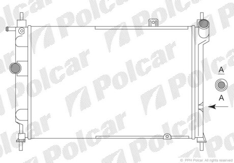 Радиаторы охлаждения - (1300108, 1300111, 1300134) Polcar 550708A2