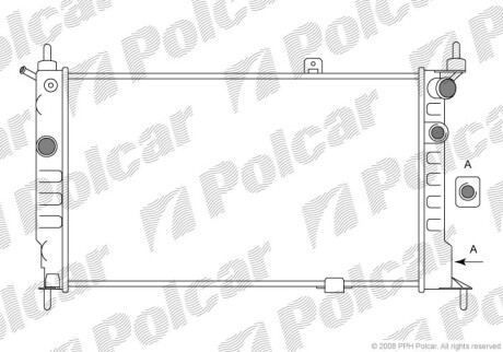 Радиаторы охлаждения - (1300116, 1300147, 52455009) Polcar 550708A5