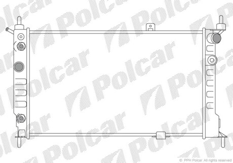 Радиаторы охлаждения - (1300109, 1300148, 52455010) Polcar 550708A7