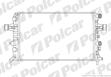 Радиаторы охлаждения - (1300258, 1300409, 13150405) Polcar 550808-0