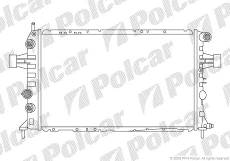 Радиаторы охлаждения - (09119483, 1300197, 1300216) Polcar 550808-3