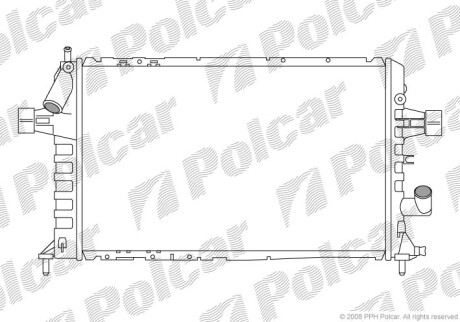 Радиаторы охлаждения - (09192586, 09129517, 1300209) Polcar 550808-5