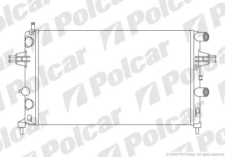 Радиаторы охлаждения - (90570727, 13150402, 09119481) Polcar 550808A1