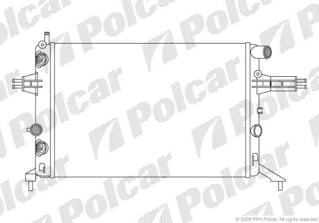 Радиаторы охлаждения - (09202493, 1300187, 1300213) Polcar 550808A7