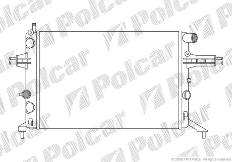 Радиаторы охлаждения - (1300187, 90570725, 56001321) Polcar 550808A8