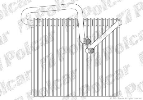 Испаритель кондиционера - (09117287, 1618146, 1618253) Polcar 5508P8-1