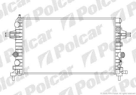 Радиаторы охлаждения - (1300266, 13170110, 13145211) Polcar 550908-2