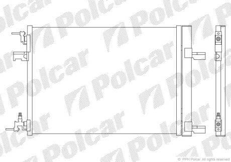 Радиаторы кондиционера - (13267648, 13377762, 1850136) Polcar 5511K8C1S