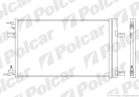 Радиаторы кондиционера - (13267649, 13325032, 13377763) Polcar 5511K8C2S