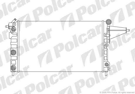 Радиаторы охлаждения - (1300088, 90264491, 1300087) Polcar 551408-1