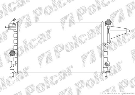 Радиаторы охлаждения - (90264491) Polcar 551408-4