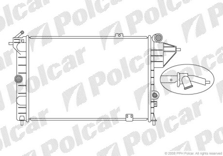 Радиаторы охлаждения - (1300084, 1300090, 1300097) Polcar 551408A3