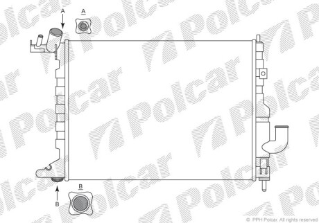 Радиаторы охлаждения - (1300164) Polcar 551608A5