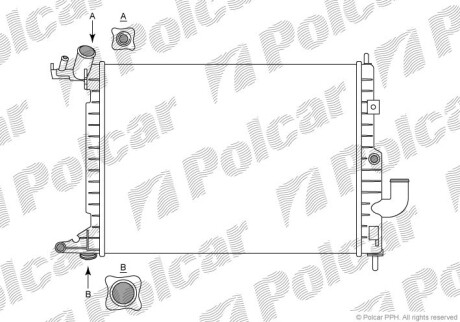 Радиаторы охлаждения - Polcar 551608A8