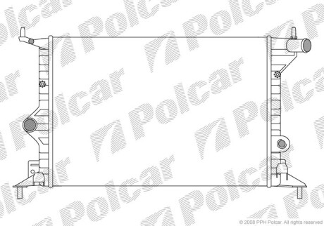 Радиаторы охлаждения - (90499822, 90528302) Polcar 551608B1 (фото 1)