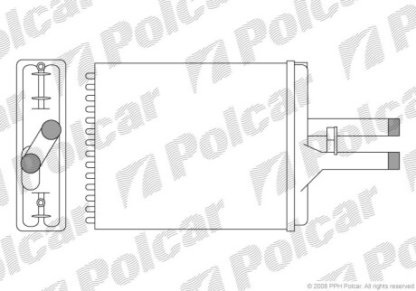 Радиаторы обогрева - (1843107, 1843215, 90463839) Polcar 5516N8-1