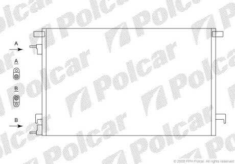 Skraplacz klimatyzacji - (13114943, 13101840, 1850077) Polcar 5518K8C2S