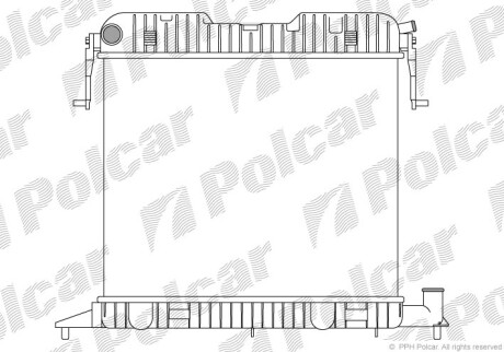 Радиаторы охлаждения - (1300009, 90280691) Polcar 552508-3