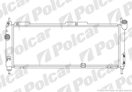 Радиаторы охлаждения - (1300152, 52459323) Polcar 555508A4