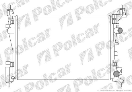 Радиаторы охлаждения - (1300279, 55700448, 55701408) Polcar 555808-2