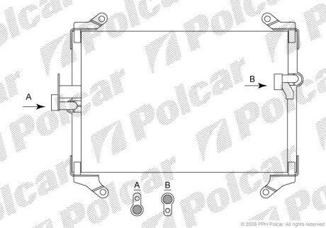 Радиаторы кондиционера - (1312857080, 6455T3) Polcar 5702K8C1