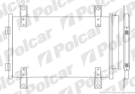 Радиаторы кондиционера - (6455EC, 1347842080) Polcar 5704K81X