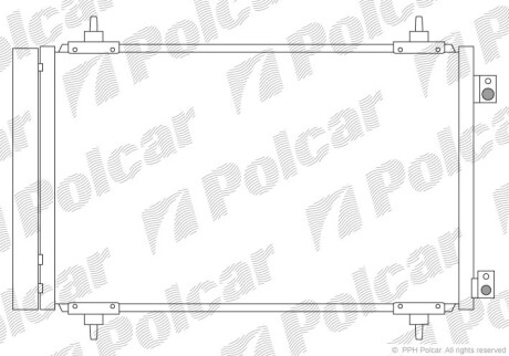 Радиаторы кондиционера - (1400836980, 1499040080, 6455EN) Polcar 5787K8C4S (фото 1)