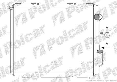 Радиаторы охлаждения - (7700804240, 7701654132) Polcar 600608-5