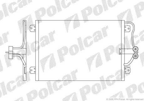 Радиаторы кондиционера - (7700432392, 7700425843, 8200065567) Polcar 6007K8C2