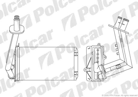 Радиаторы обогрева - (7701204992, 7701205450) Polcar 6007N8-1 (фото 1)