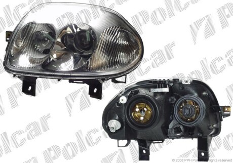 Передняя фара R CLIO 98-01 RH H7+HB3 TYC - Polcar 6015103E