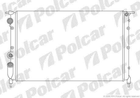 Радиаторы охлаждения - (7700816323) Polcar 601908A4