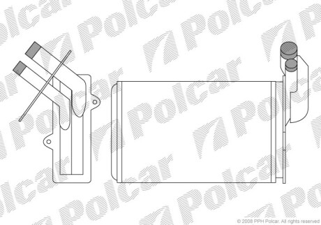 Радиаторы обогрева - (7701033457, 7701204680, 7701205449) Polcar 6019N8-1