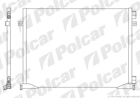 Радиаторы кондиционера - (2765000AQ, 2765000QAG, 2765000QAJ) Polcar 6026K8C1S