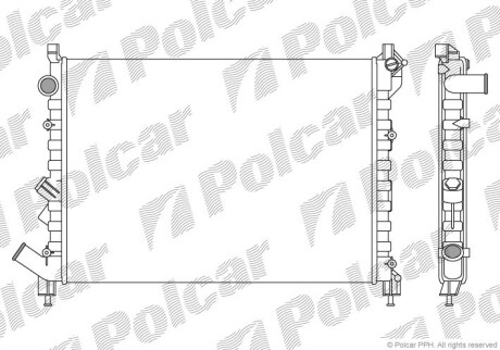 Радиаторы охлаждения - (7701038237) Polcar 603208-1