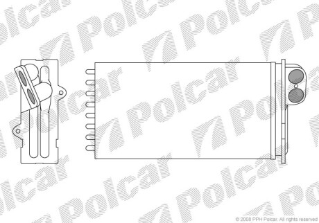 Радиаторы обогрева - (7701035891) Polcar 6033N8-1