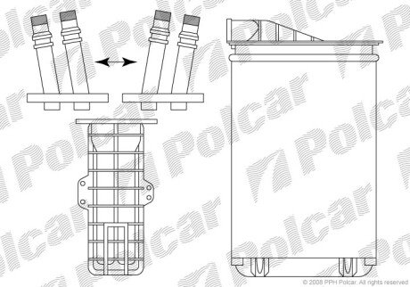 Радиаторы обогрева - (6025370414, 6025370415) Polcar 6050N8-1