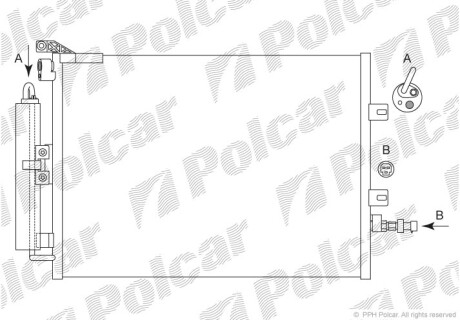 Радиаторы кондиционера - (8200443897, 8200688393) Polcar 6055K81X