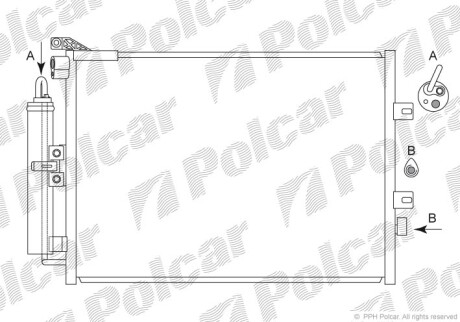 Skraplacz klimatyzacji - (8200688393, 8200443897) Polcar 6055K8C1S