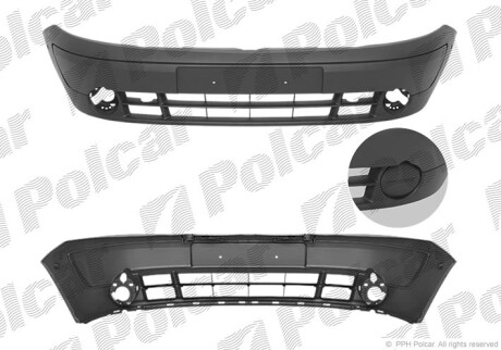 Бампер передний - (7701056417, 7701060943, 7701062106) Polcar 606107-4