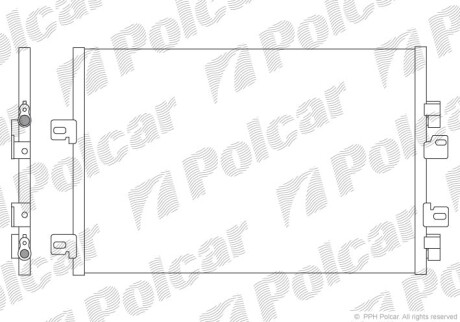 Радиаторы кондиционера - (2765000QAK, 8200137650, 6001548129) Polcar 6061K8C2