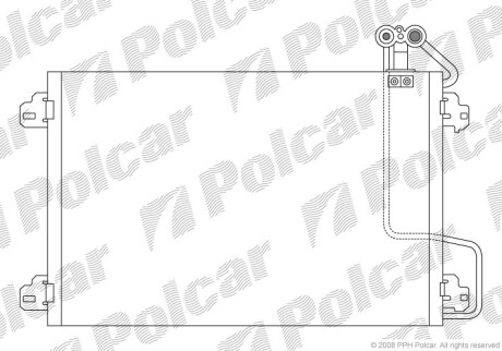 Радиаторы кондиционера - (7700434383, 7702233492, 7700434883) Polcar 6070K8C1S