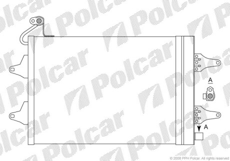 Радиаторы кондиционера - (5Z0820411, 6Q0820411J, 6Q0820411B) Polcar 6913K8C1