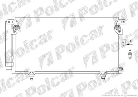 Радиаторы кондиционера - (73210AG000, 73210AG01A) Polcar 7208K8C1